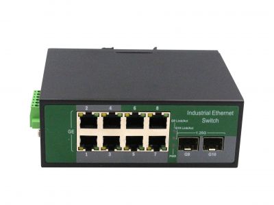鋼合金工業(yè)級(jí)千兆2光8電SFP工業(yè)級(jí)交換機(jī) 鋼合金工業(yè)級(jí)千兆2光8電SFP工業(yè)級(jí)交換機(jī)