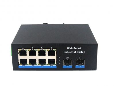 鋼合金工業(yè)級(jí)WEB管理型千兆2光8電SFP 鋼合金工業(yè)級(jí)WEB管理型千兆2光8電SFP