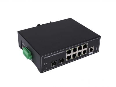 鋼合金工業(yè)級(jí)M系列管理型千兆2光8電SFP 鋼合金工業(yè)級(jí)M系列管理型千兆2光8電SFP